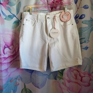 White Shaper Bermuda Shorts